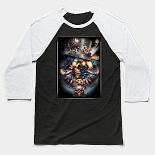 steampunk skull Baseball T-Shirt